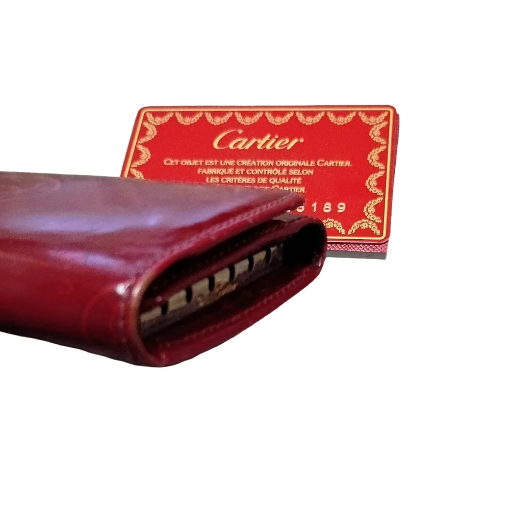 Cartier Red Patent Leather Key & Card Holder